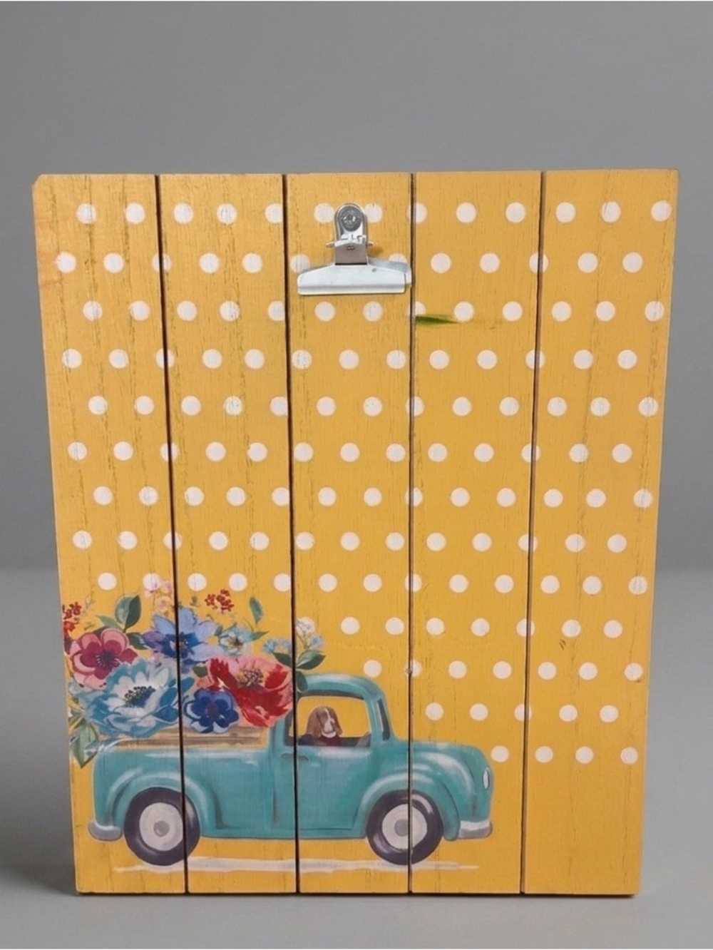 🌺 See Description 🌺 Used Pioneer Woman Clipboard Decor “Charlie Driving A Truck”